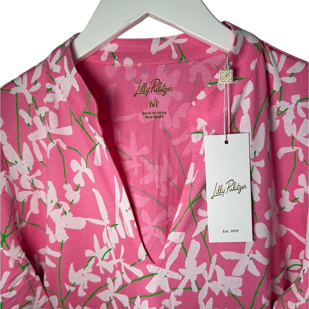 Lilly Pulitzer Women's Confetti Pink Liza Overprint Carey Dress Size M - Picture 7 of 11